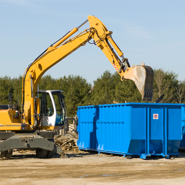 are there any restrictions on where a residential dumpster can be placed in Webster Florida